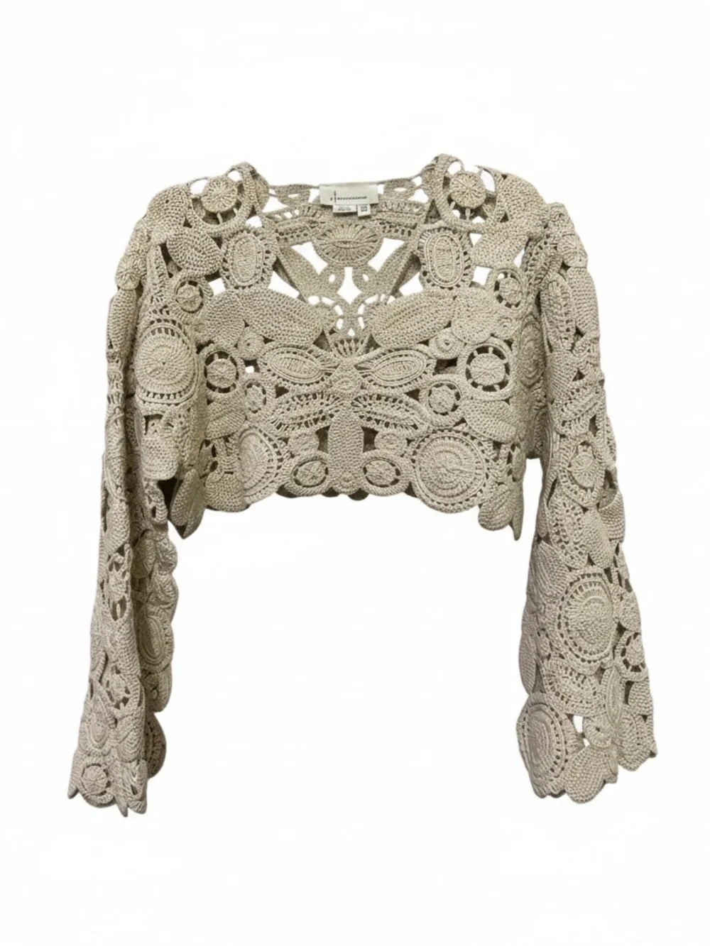 Anthropologie Patterned Crochet Shrug